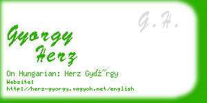 gyorgy herz business card